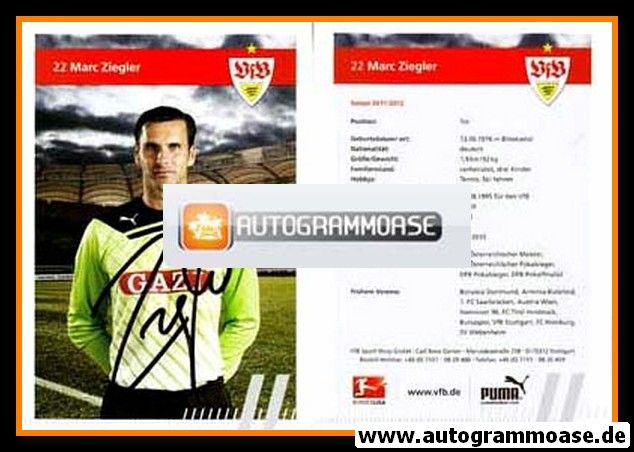 Autogramm Fussball | VfB Stuttgart | 2011 | Marc ZIEGLER
