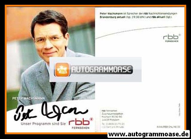 Autogramm TV | RBB | Peter WACHSMANN | 2010er "RBB Aktuell"