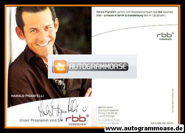 Autogramm TV | RBB | Harald PIGNATELLI | 2010er "Zibb"