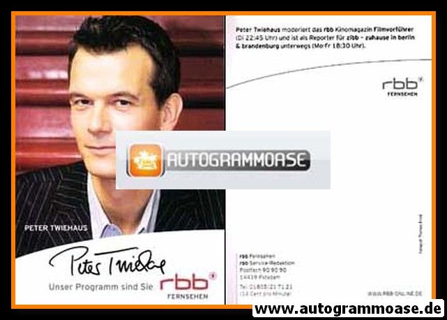 Autogramm TV | RBB | Peter TWIEHAUS | 2010er "Filmvorführer" (Ernst)