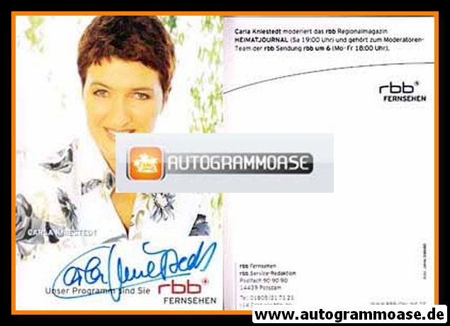 Autogramm TV | RBB | Carla KNIESTEDT | 2010er "Heimatjournal"