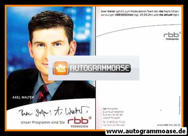 Autogramm TV | RBB | Axel WALTER | 2010er "Abendschau"