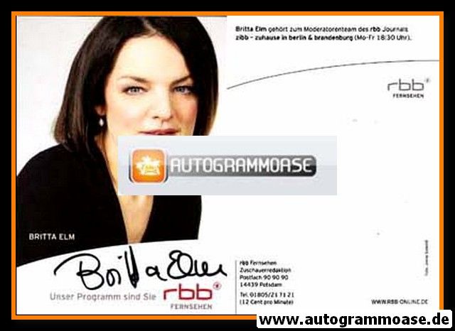 Autogramm TV | RBB | Britta ELM | 2010er "Zibb"