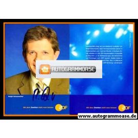 Autogramm TV | ZDF | Ralph SCHUMACHER | 2000er "Länderspiegel" blau