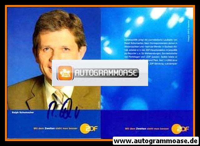 Autogramm TV | ZDF | Ralph SCHUMACHER | 2000er "Länderspiegel" blau