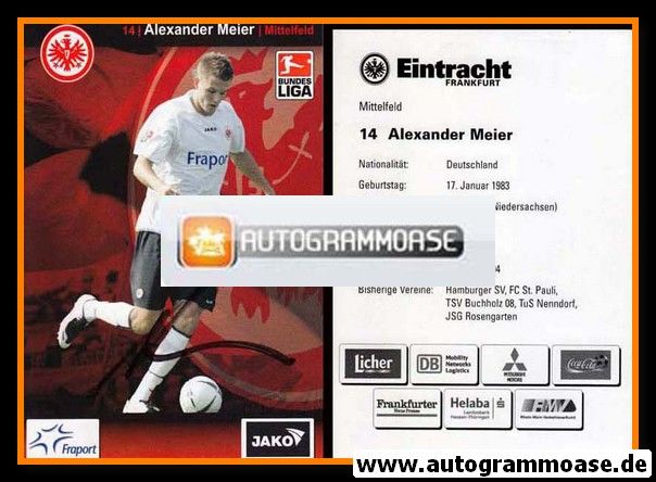 Autogramm Fussball | Eintracht Frankfurt | 2007 | Alexander MEIER