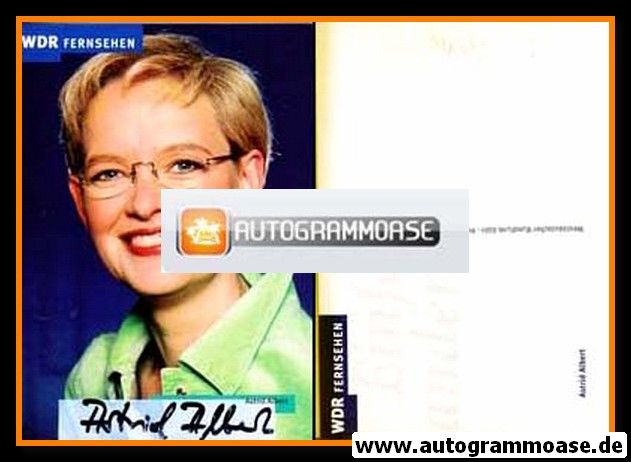 Autogramm TV | WDR | Astrid ALBERT | 2000er (Portrait Color)
