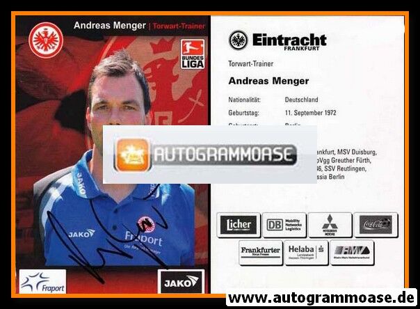 Autogramm Fussball | Eintracht Frankfurt | 2007 | Andreas MENGER