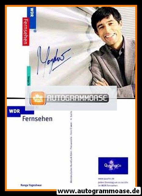 Autogramm TV | WDR | Ranga YOGESHWAR | 2000er "Quarks & Co" (Sachs)