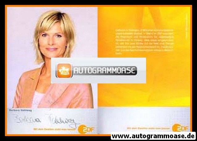 Autogramm TV | ZDF | Barbara HAHLWEG | 2000er "Heute-Journal" (Portrait Color) Sauerbrei