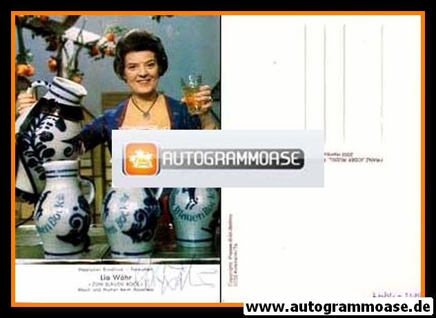 Autogramm TV | HR | Lia WÖHR | 1970er "Zum Blauen Bock" (Rüdel)