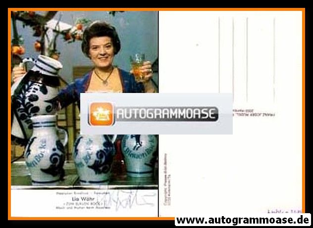 Autogramm TV | HR | Lia WÖHR | 1970er "Zum Blauen Bock" (Rüdel)