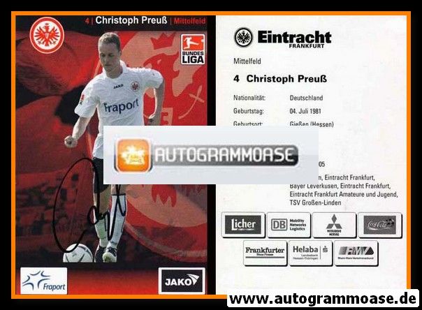 Autogramm Fussball | Eintracht Frankfurt | 2007 | Christoph PREUSS