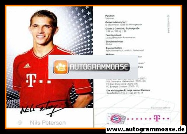 Autogramm Fussball | FC Bayern München | 2011 Druck | Nils PETERSEN