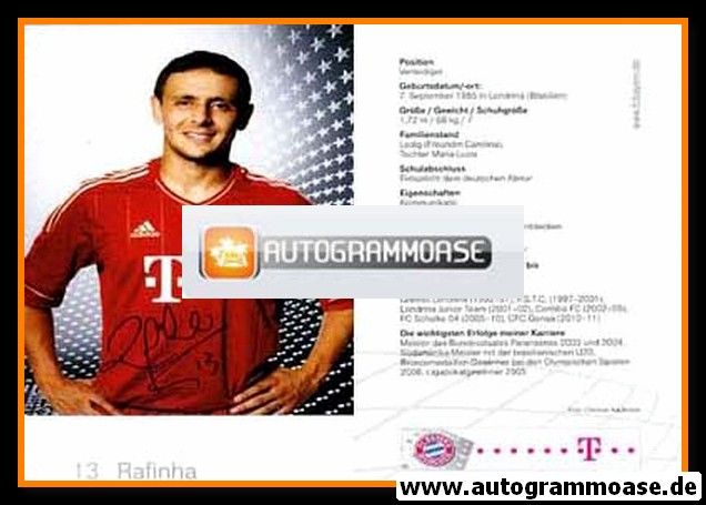 Autogramm Fussball | FC Bayern München | 2011 Druck | RAFINHA