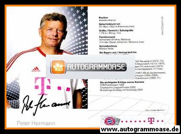 Autogramm Fussball | FC Bayern München | 2011 Druck | Peter HERMANN