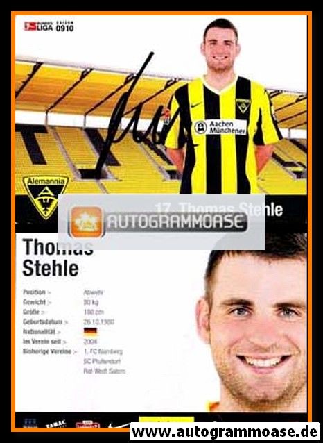 Autogramm Fussball | Alemannia Aachen | 2009 | Thomas STEHLE