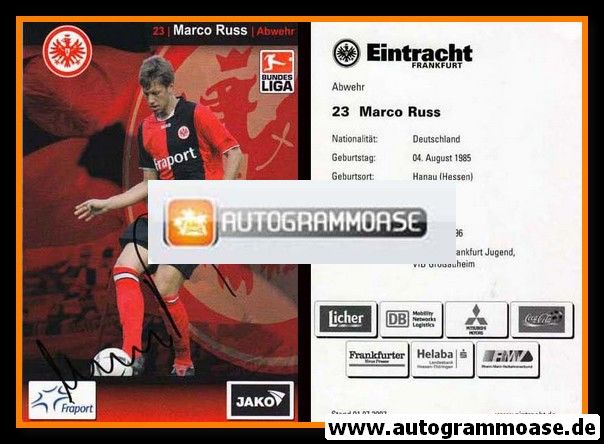 Autogramm Fussball | Eintracht Frankfurt | 2007 | Marco RUSS