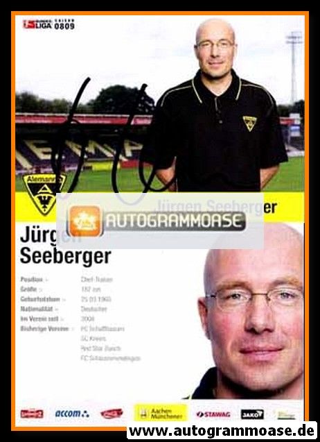 Autogramm Fussball | Alemannia Aachen | 2008 | Jürgen SEEBERGER