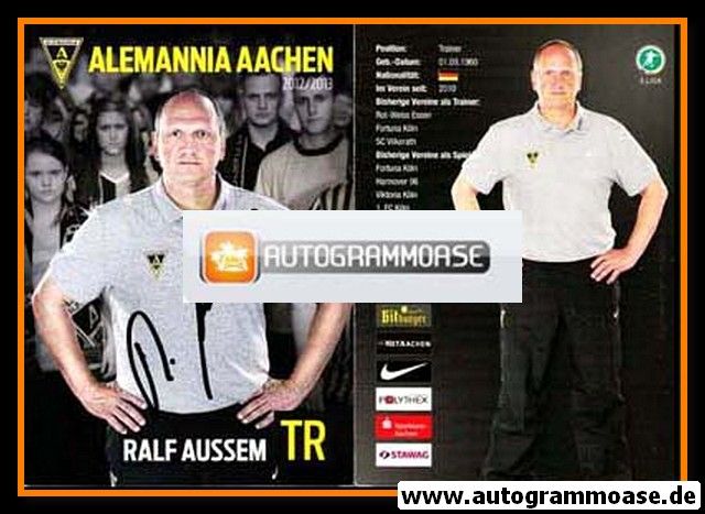 Autogramm Fussball | Alemannia Aachen | 2012 | Ralf AUSSEM