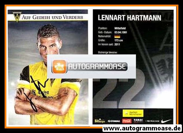 Autogramm Fussball | Alemannia Aachen | 2011 | Lennart HARTMANN
