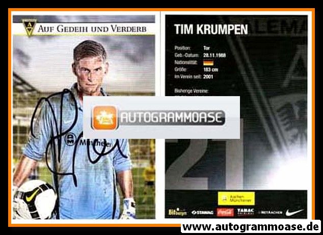 Autogramm Fussball | Alemannia Aachen | 2011 | Tim KRUMPEN