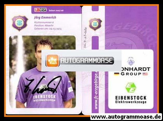 Autogramm Fussball | FC Erzgebirge Aue | 2007 | Jörg EMMERICH