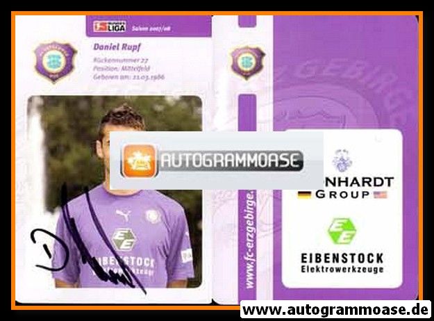 Autogramm Fussball | FC Erzgebirge Aue | 2007 | Daniel RUPF