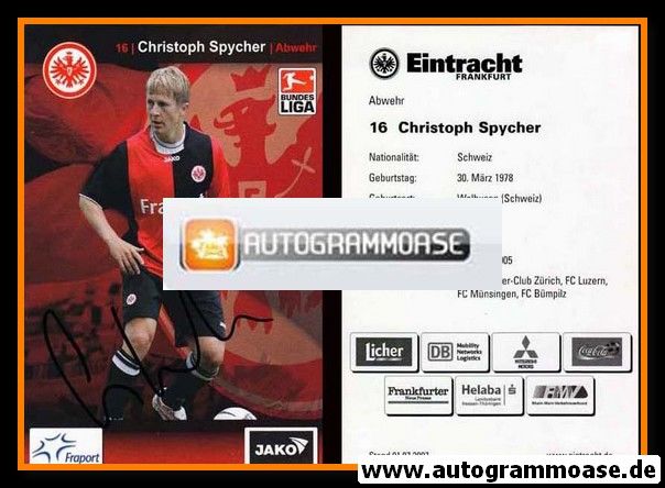 Autogramm Fussball | Eintracht Frankfurt | 2007 | Christoph SPYCHER