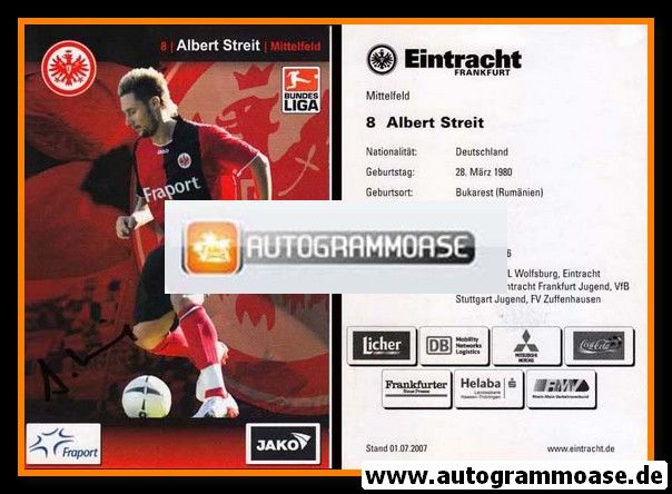Autogramm Fussball | Eintracht Frankfurt | 2007 | Albert STREIT
