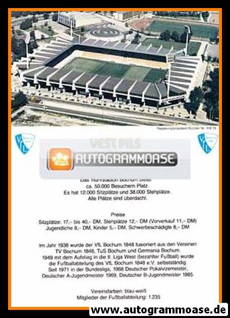 AK Fussball | VfL Bochum | 1986 | RUHRSTADION