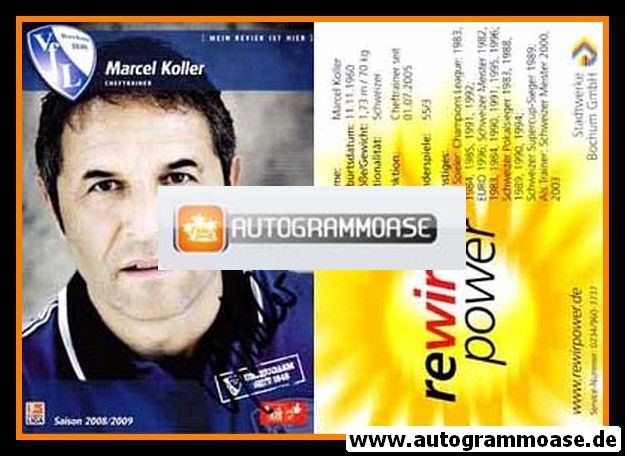 Autogramm Fussball | VfL Bochum | 2008 | Marcel KOLLER