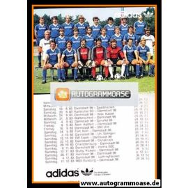 Mannschaftskarte Fussball | SV Darmstadt 98 | 1983 Adidas