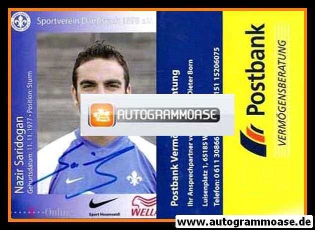 Autogramm Fussball | SV Darmstadt 98 | 2005 | Nazir SARIDOGAN