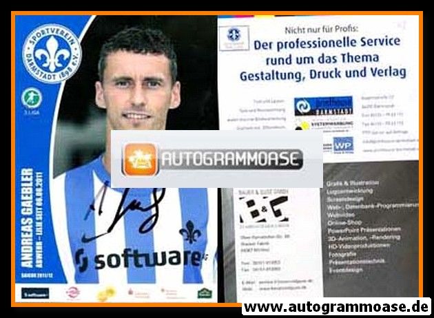 Autogramm Fussball | SV Darmstadt 98 | 2011 | Andreas GAEBLER