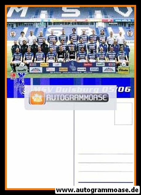 Mannschaftskarte Fussball | MSV Duisburg | 2005