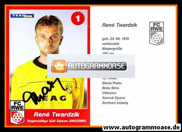 Autogramm Fussball | FC Rot-Weiss Erfurt | 2002 | Rene TWARDZIK