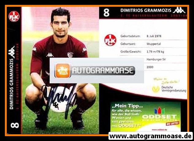 Autogramm Fussball | 1. FC Kaiserslautern | 2003 | Dimitrios GRAMMOZIS