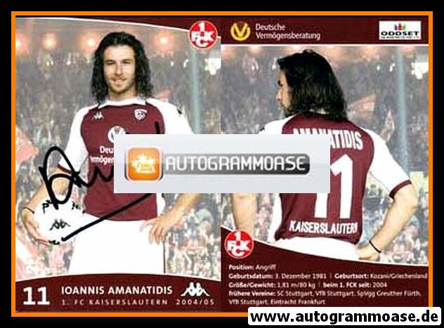 Autogramm Fussball | 1. FC Kaiserslautern | 2004 | Ioannis AMANATIDIS