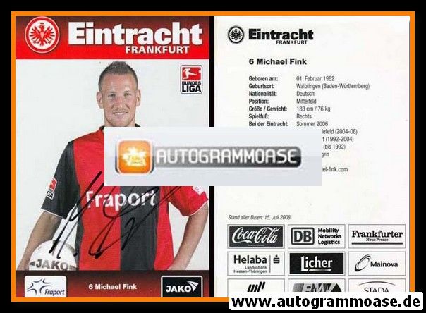 Autogramm Fussball | Eintracht Frankfurt | 2008 | Michael FINK