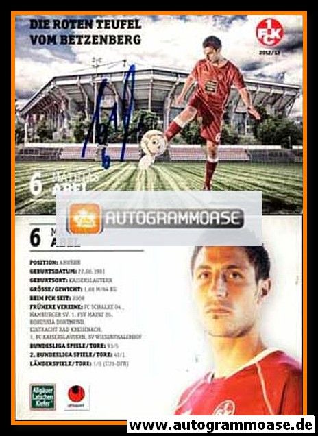 Autogramm Fussball | 1. FC Kaiserslautern | 2012 | Mathias ABEL