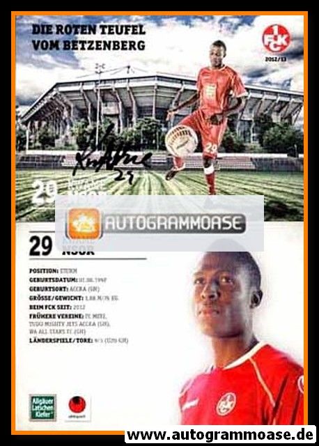 Autogramm Fussball | 1. FC Kaiserslautern | 2012 | Kwame NSOR