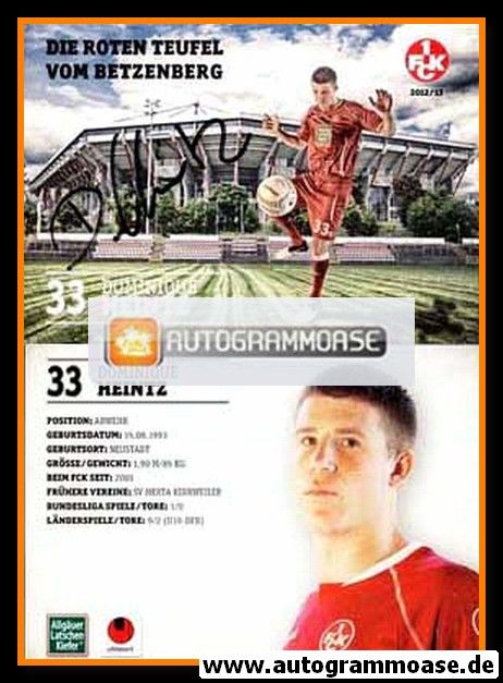 Autogramm Fussball | 1. FC Kaiserslautern | 2012 | Dominique HEINTZ