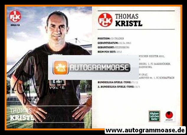 Autogramm Fussball | 1. FC Kaiserslautern | 2012 | Thomas KRISTL