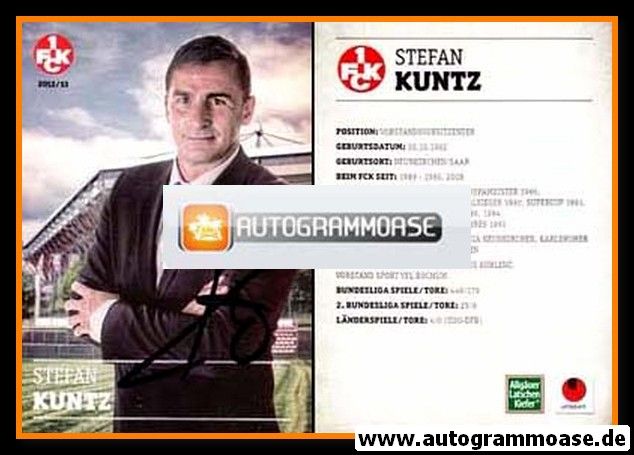 Autogramm Fussball | 1. FC Kaiserslautern | 2012 | Stefan KUNTZ 