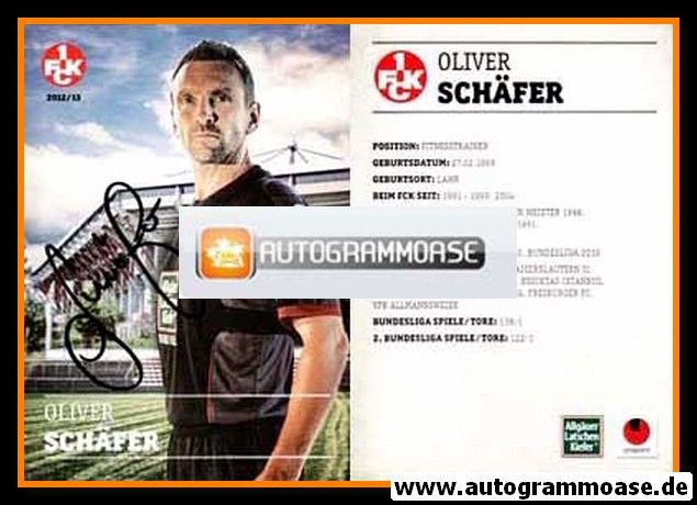 Autogramm Fussball | 1. FC Kaiserslautern | 2012 | Oliver SCHÄFER
