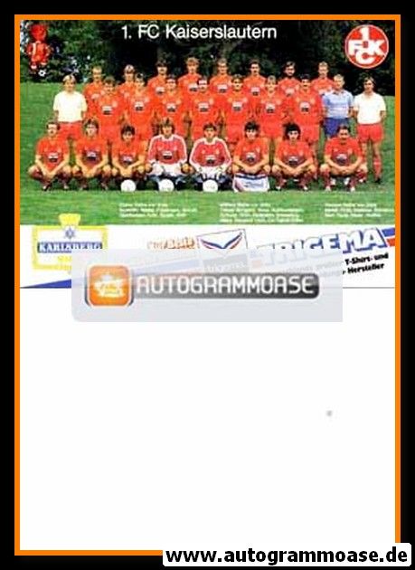 Mannschaftskarte Fussball | 1. FC Kaiserslautern | 1987 (1)
