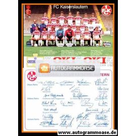 Mannschaftskarte Fussball | 1. FC Kaiserslautern | 1989 OKI