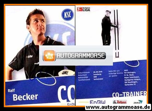 Autogramm Fussball | Karlsruher SC | 2008 | Ralf BECKER
