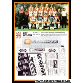 Mannschaftskarte Fussball | KSV Hessen Kassel | 1985 + AG Kahlhofen